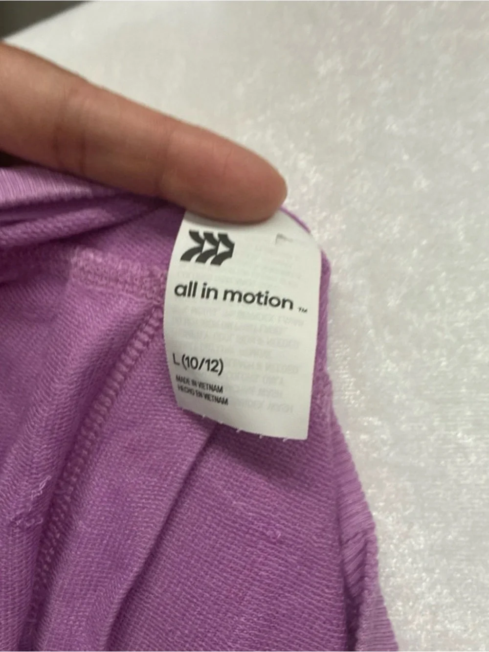 all in motion Girls' Long-Sleeve Crewneck Top in Light Purple